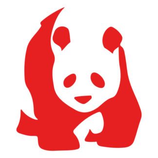 Realistic Giant Panda Decal (Red)